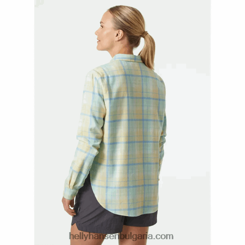 Жени дамска органична фланелена риза с дълъг ръкав lokka 80V22D2025 медовина Helly-Hansen