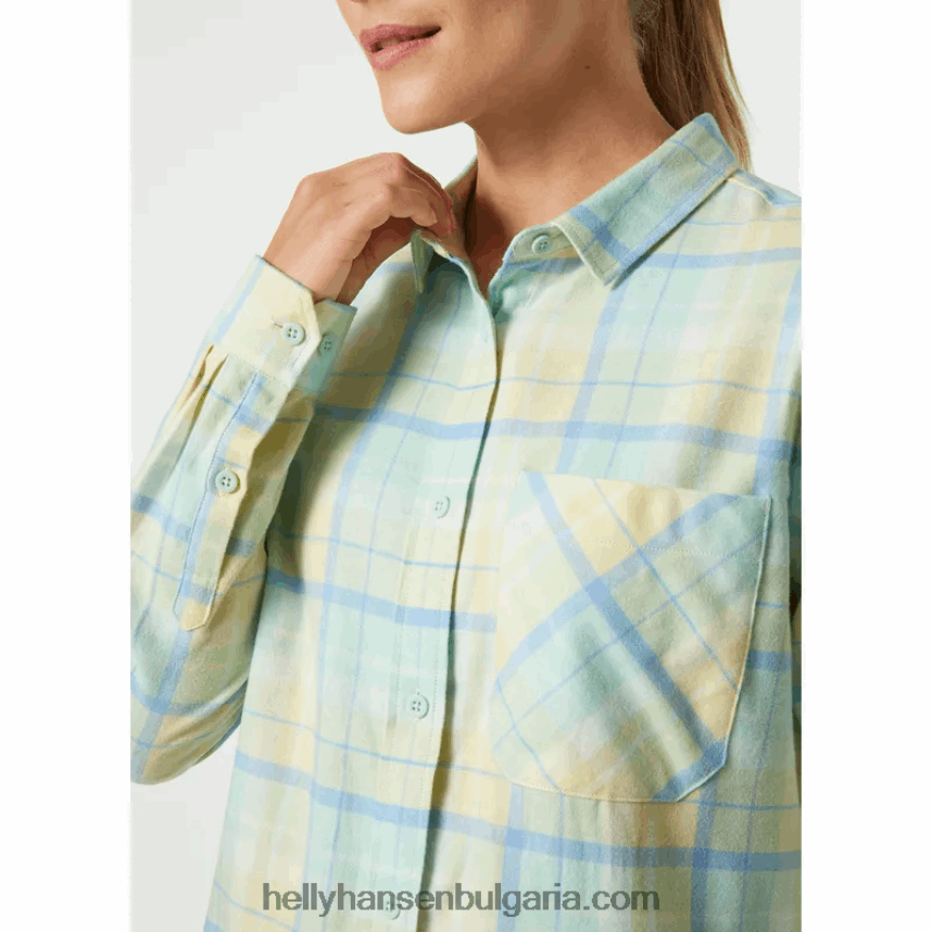 Жени дамска органична фланелена риза с дълъг ръкав lokka 80V22D2025 медовина Helly-Hansen