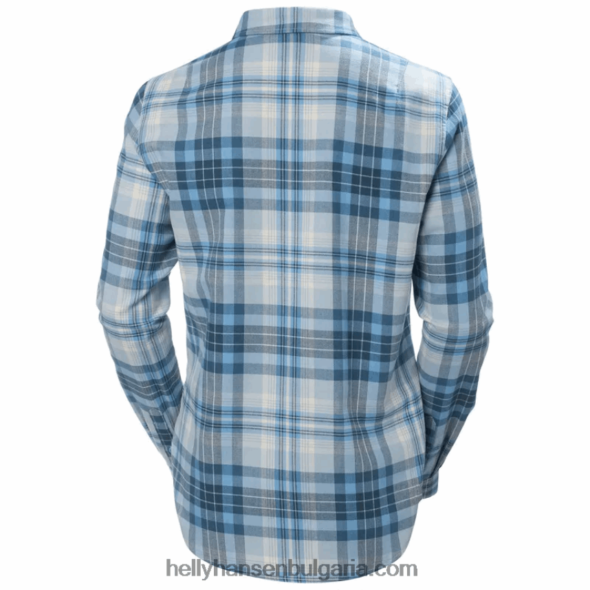 Жени дамска органична фланелена риза с дълъг ръкав lokka 80V22D2026 ментово каре Helly-Hansen