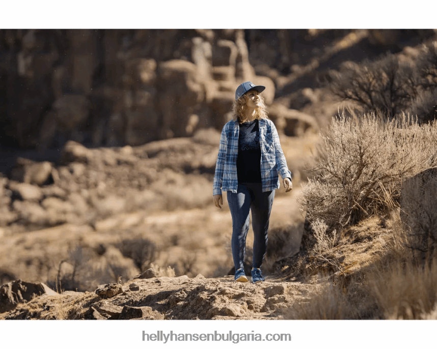 Жени дамска органична фланелена риза с дълъг ръкав lokka 80V22D2026 ментово каре Helly-Hansen