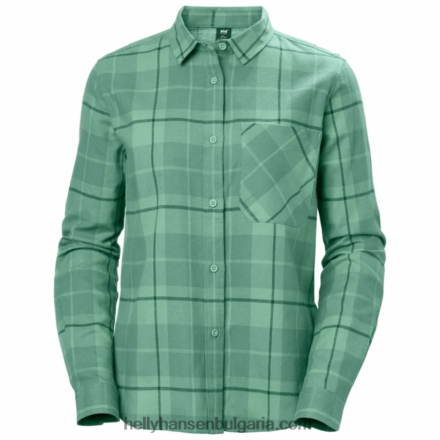 Жени дамска органична фланелена риза с дълъг ръкав lokka 80V22D2028 меко сиво Helly-Hansen