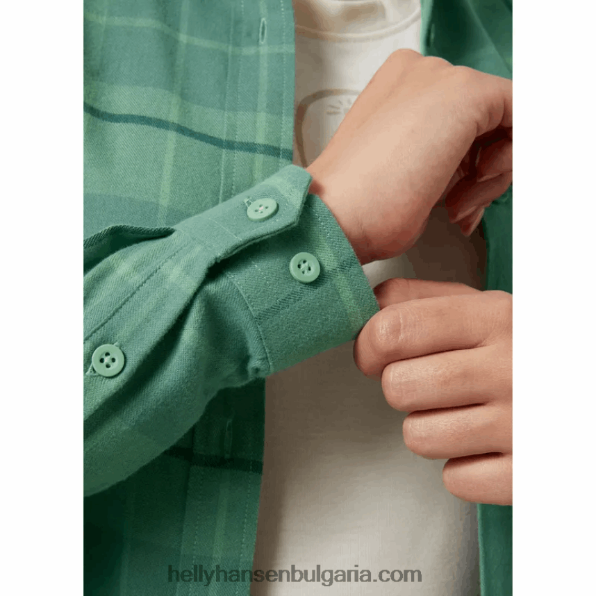 Жени дамска органична фланелена риза с дълъг ръкав lokka 80V22D2028 меко сиво Helly-Hansen