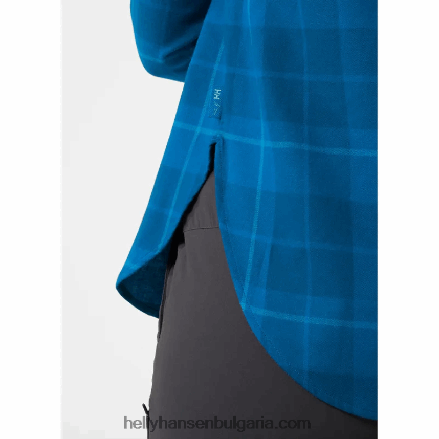 Жени дамска органична фланелена риза с дълъг ръкав lokka 80V22D2029 нефрит Helly-Hansen