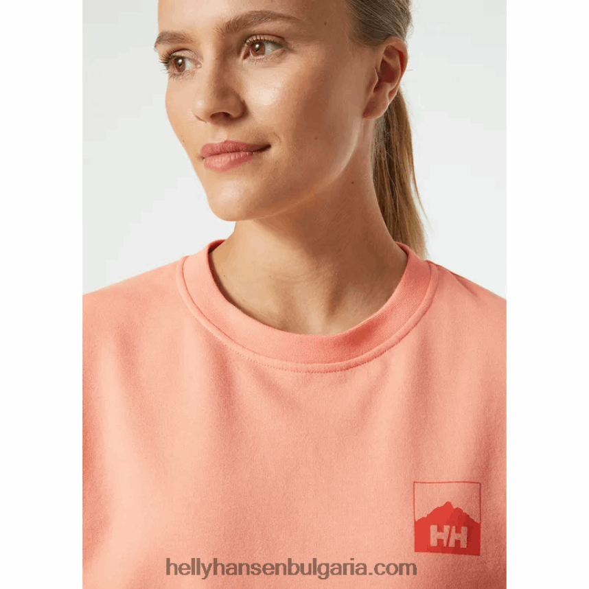 Жени дамски суичър с графики nord 80V22D1884 избледняло жълто Helly-Hansen