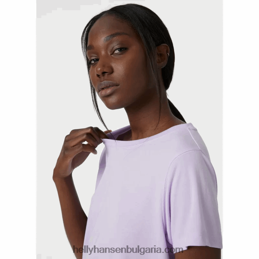 Жени дамска активна тениска 2.0 80V22D2699 розов дим Helly-Hansen