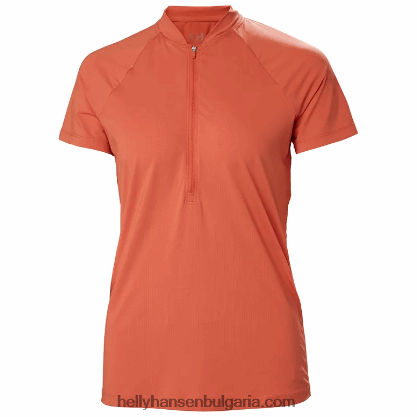 Жени дамска сирена бързосъхнеща тениска с половин цип 80V22D2708 азурит/сива мъгла Helly-Hansen