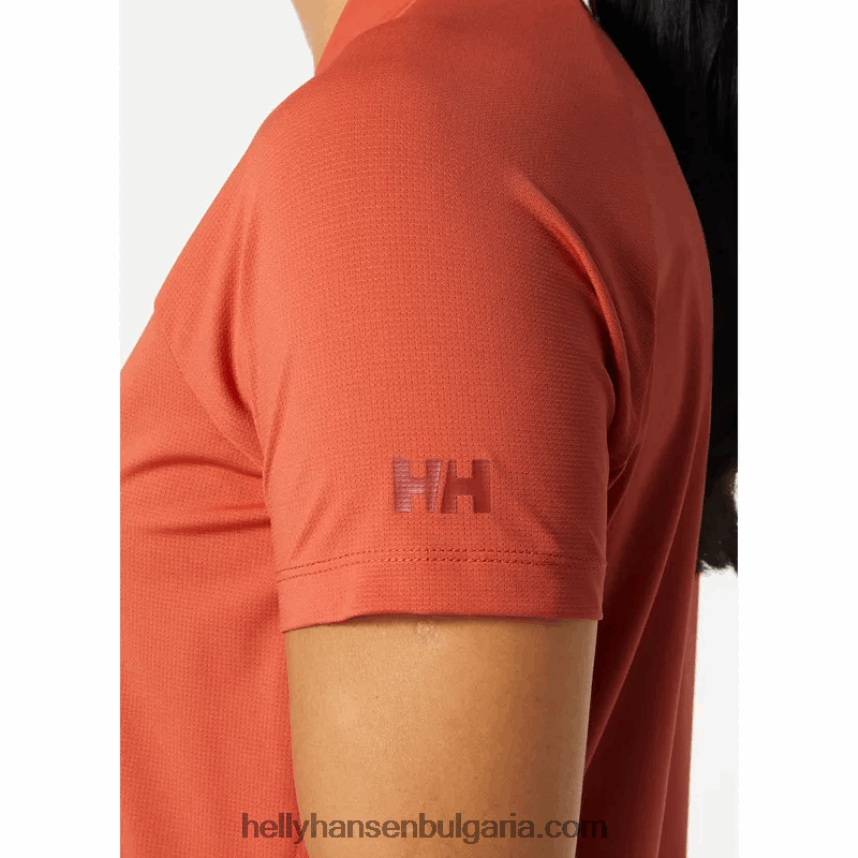 Жени дамска сирена бързосъхнеща тениска с половин цип 80V22D2708 азурит/сива мъгла Helly-Hansen