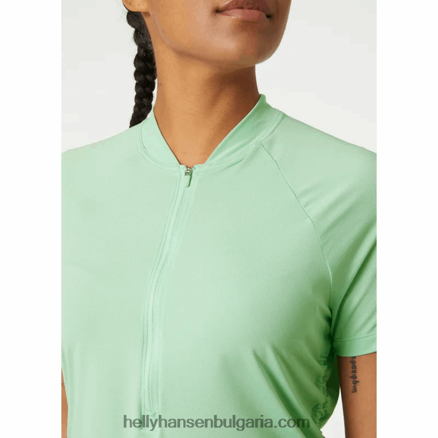 Жени дамска сирена бързосъхнеща тениска с половин цип 80V22D2709 теракота Helly-Hansen