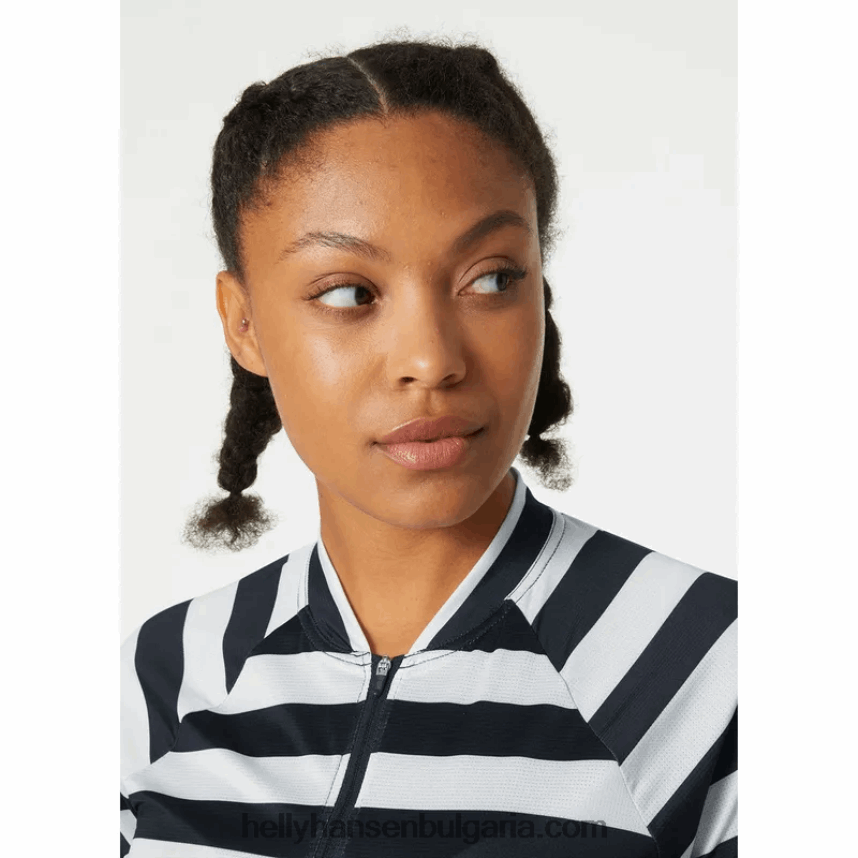 Жени дамска сирена бързосъхнеща тениска с половин цип 80V22D2710 теракота/мента Helly-Hansen