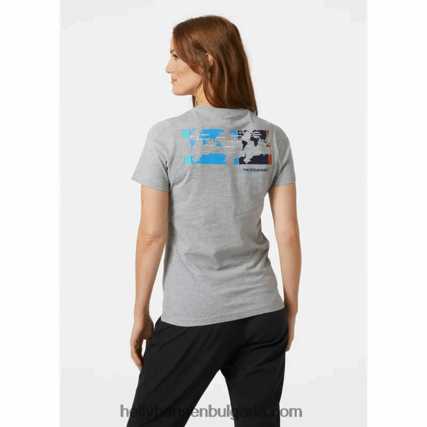 Жени дамска тениска Ocean Race 80V22D1989 горещ корал Helly-Hansen