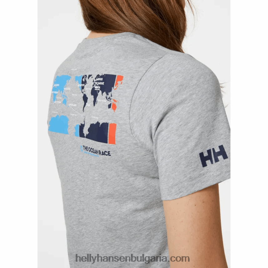 Жени дамска тениска Ocean Race 80V22D1989 горещ корал Helly-Hansen