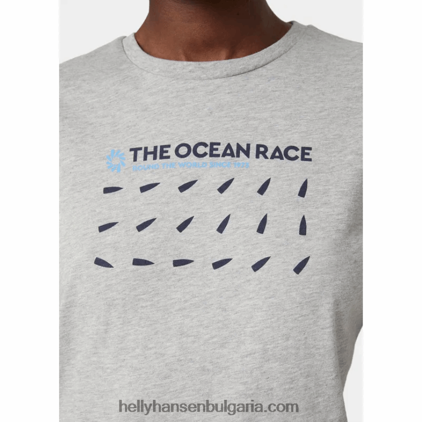 Жени дамска тениска Ocean Race 80V22D1990 сив меланг Helly-Hansen