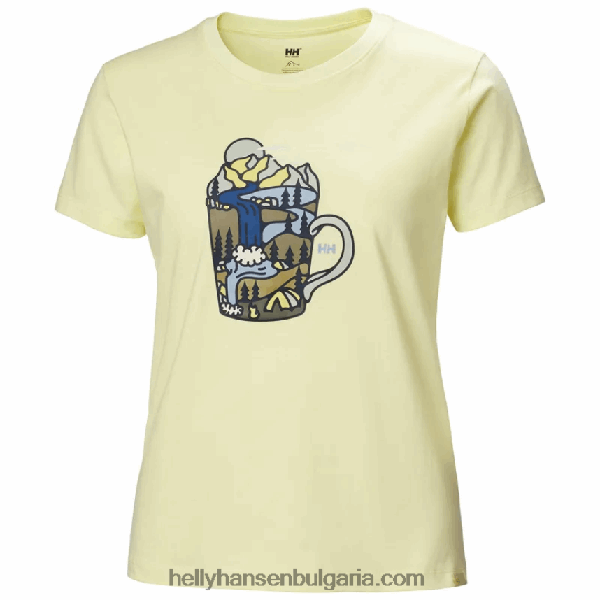 Жени дамска тениска f2f от органичен памук 80V22D1937 военноморски флот Helly-Hansen
