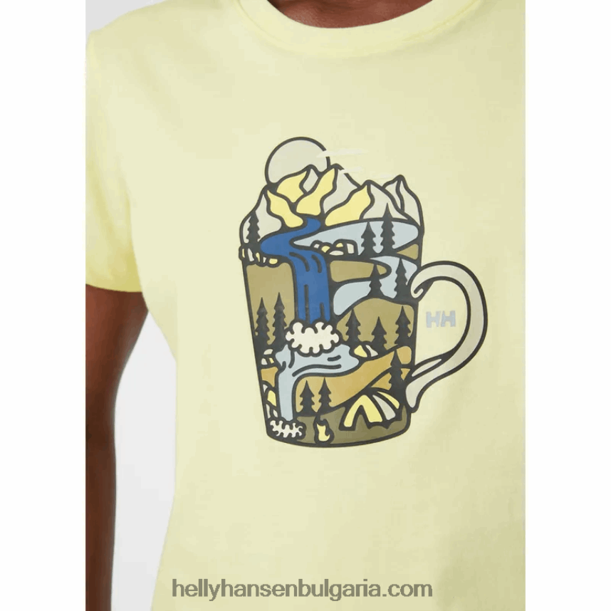 Жени дамска тениска f2f от органичен памук 80V22D1937 военноморски флот Helly-Hansen