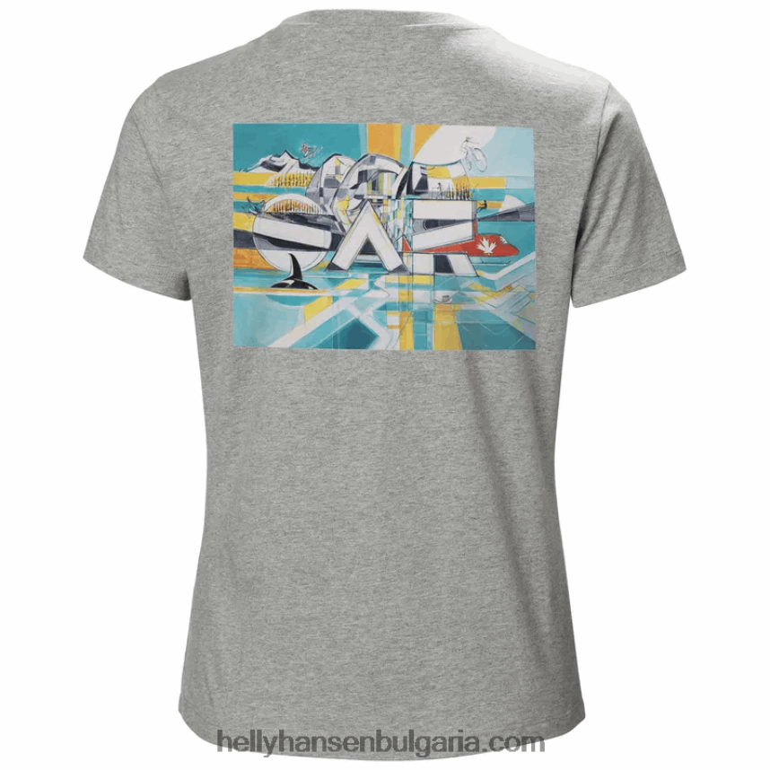 Жени дамска тениска f2f от органичен памук 80V22D1939 мъдрец Helly-Hansen