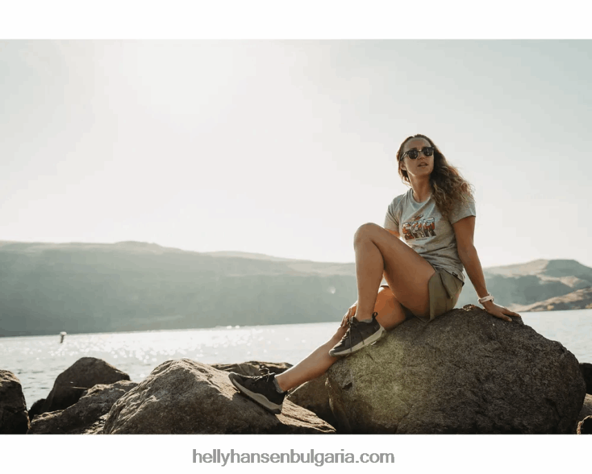 Жени дамска тениска f2f от органичен памук 80V22D1940 сиво мел кв Helly-Hansen