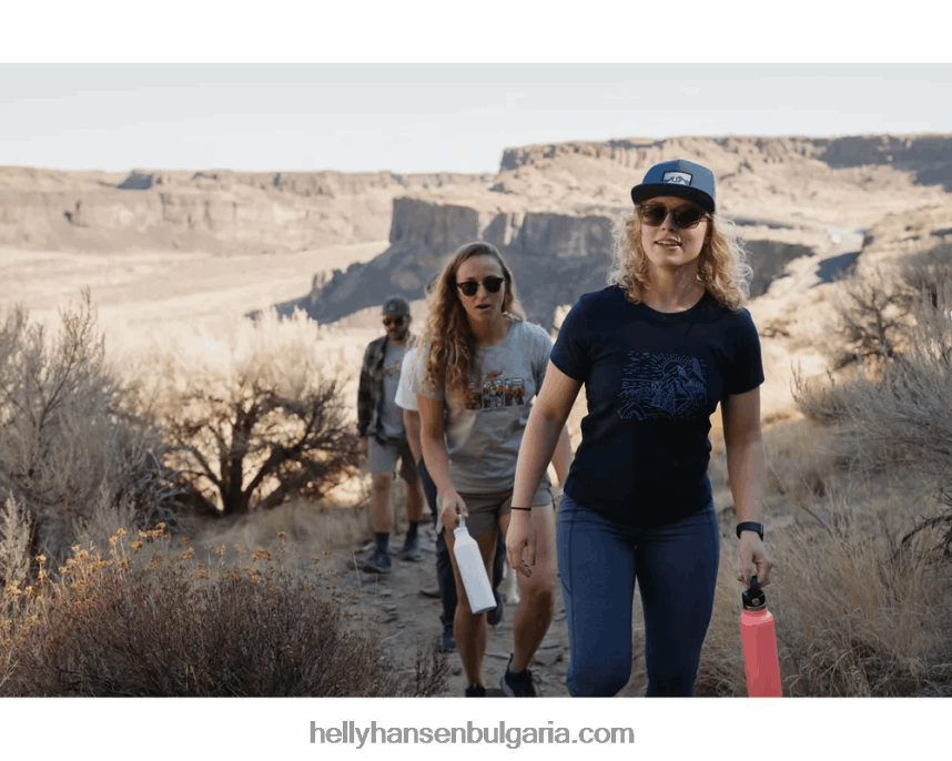 Жени дамска тениска f2f от органичен памук 80V22D1941 сив меланг Helly-Hansen