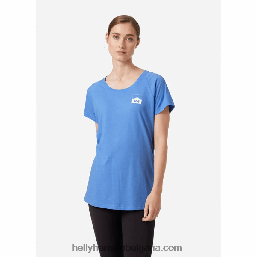 Жени дамска тениска с падащи графики nord 80V22D1992 бяло Helly-Hansen