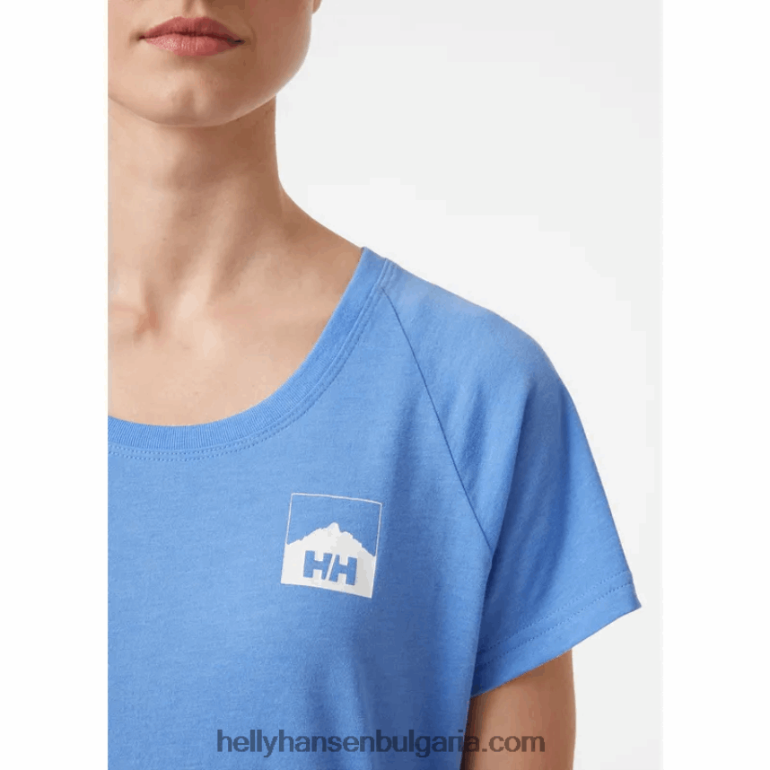 Жени дамска тениска с падащи графики nord 80V22D1992 бяло Helly-Hansen