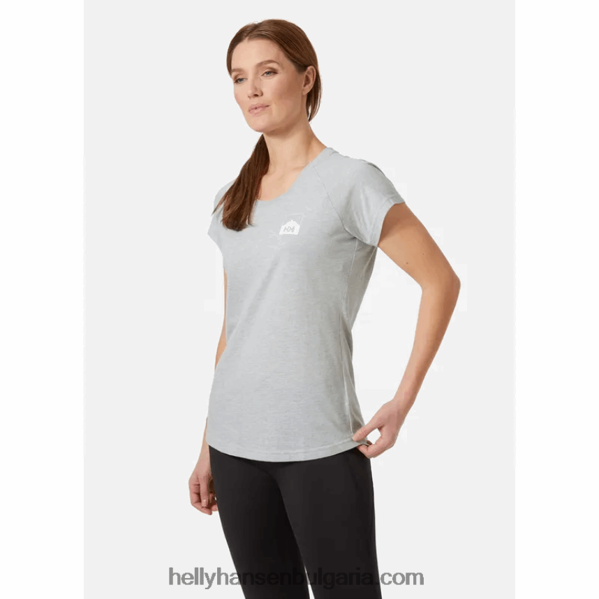 Жени дамска тениска с падащи графики nord 80V22D1993 скаген синьо Helly-Hansen