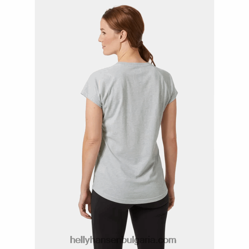 Жени дамска тениска с падащи графики nord 80V22D1993 скаген синьо Helly-Hansen