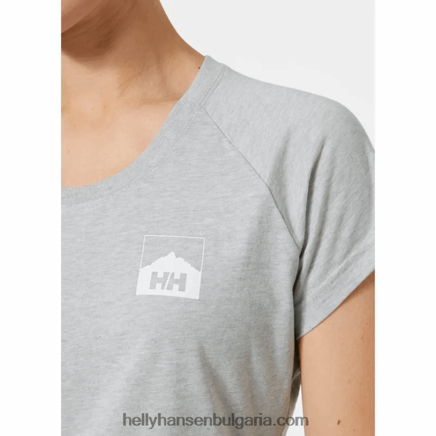 Жени дамска тениска с падащи графики nord 80V22D1993 скаген синьо Helly-Hansen