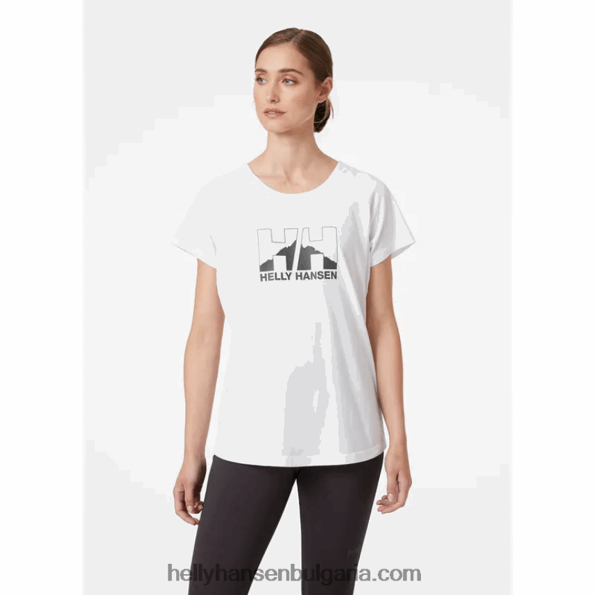 Жени дамска тениска с падащи графики nord 80V22D1994 сив меланг Helly-Hansen