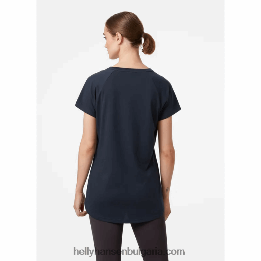 Жени дамска тениска с падащи графики nord 80V22D1996 лав зелено Helly-Hansen