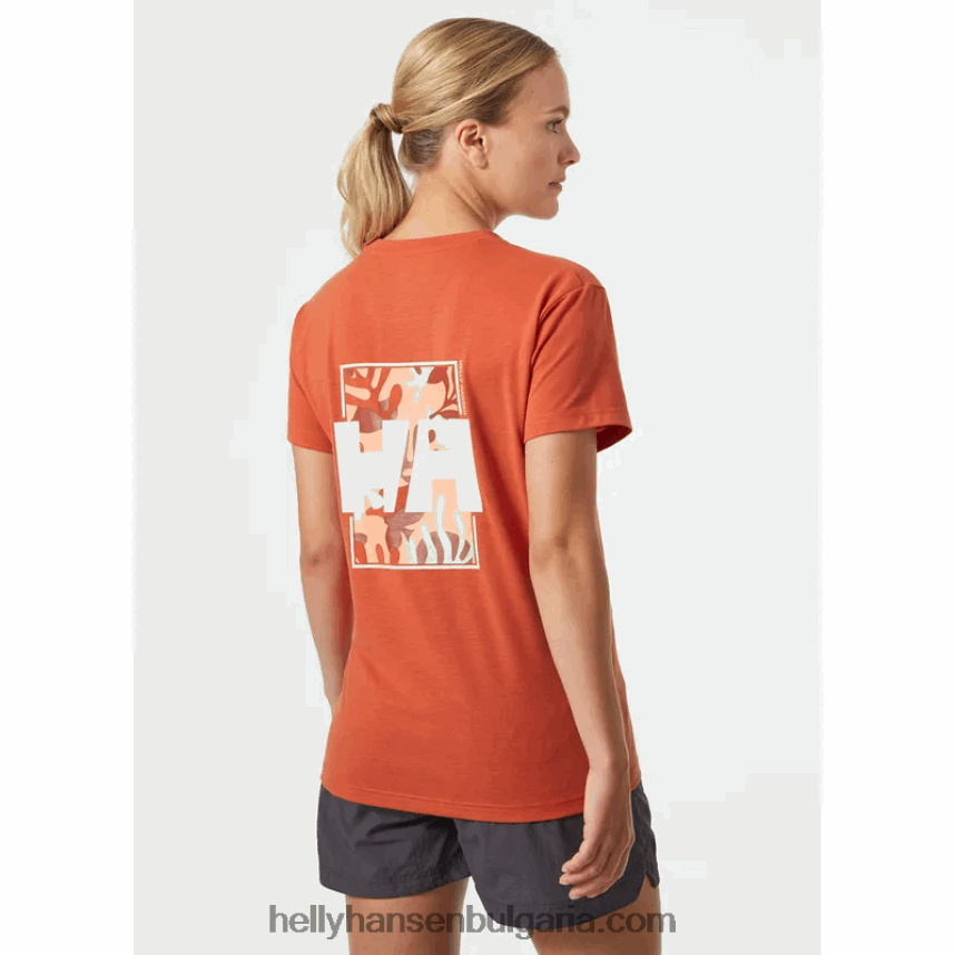 Жени дамска тениска с рециклирана графика skog 80V22D1957 военноморски флот Helly-Hansen