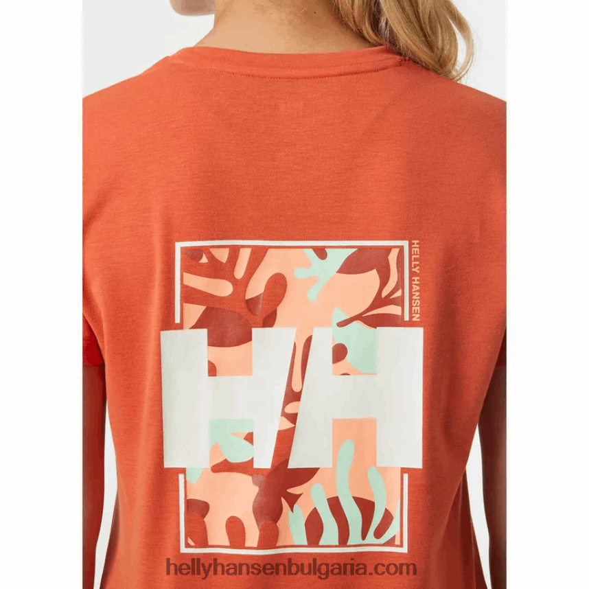 Жени дамска тениска с рециклирана графика skog 80V22D1957 военноморски флот Helly-Hansen