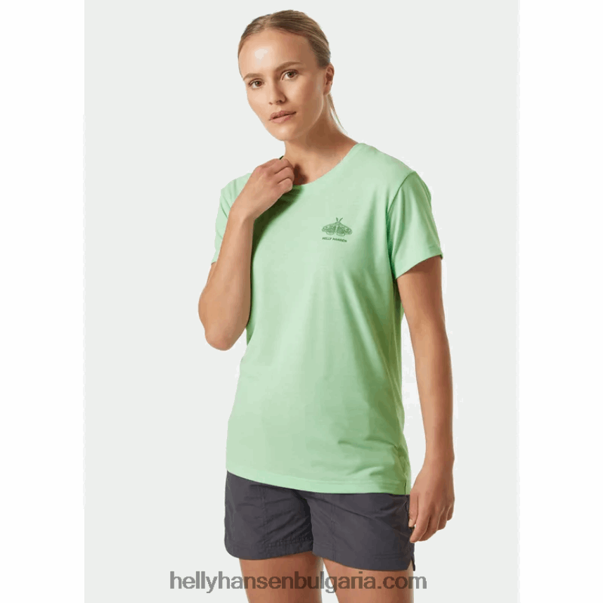 Жени дамска тениска с рециклирана графика skog 80V22D1958 теракота Helly-Hansen