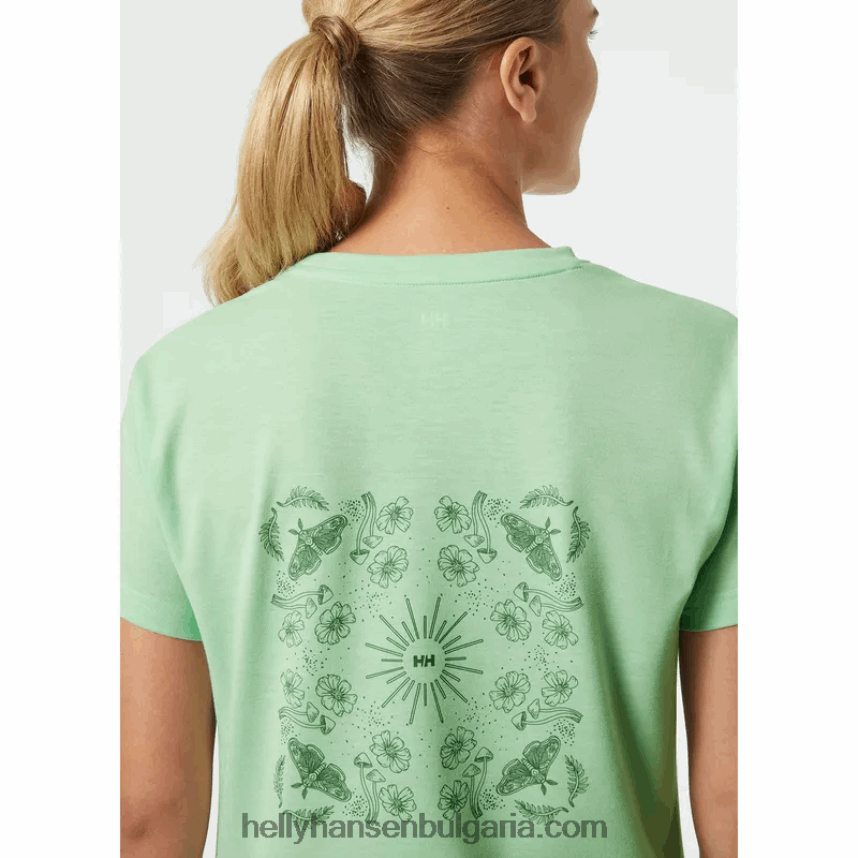 Жени дамска тениска с рециклирана графика skog 80V22D1958 теракота Helly-Hansen