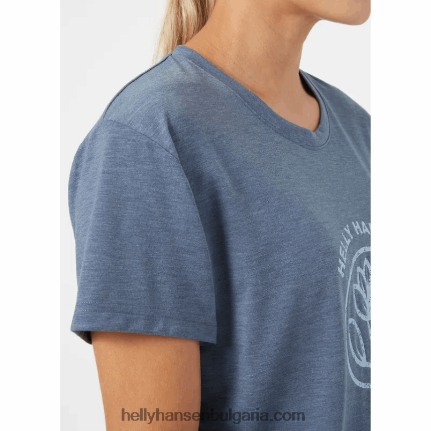 Жени дамска тениска с рециклирана графика skog 80V22D1959 мента Helly-Hansen