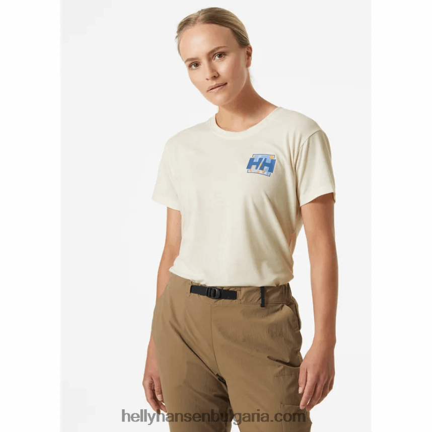 Жени дамска тениска с рециклирана графика skog 80V22D1960 океан мелан Helly-Hansen