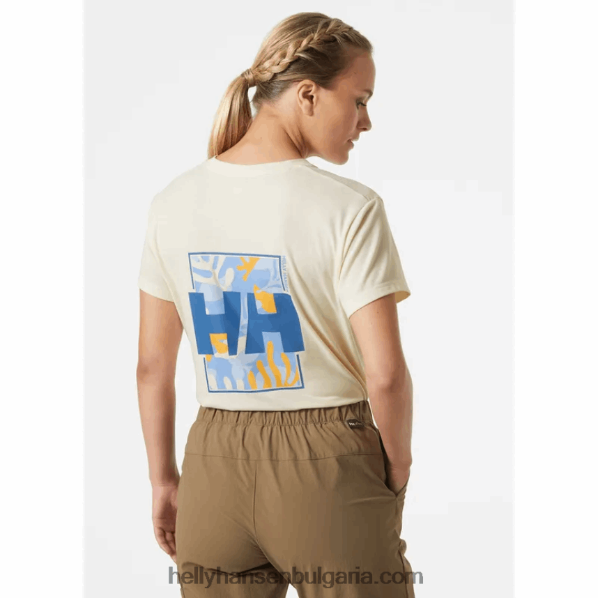 Жени дамска тениска с рециклирана графика skog 80V22D1960 океан мелан Helly-Hansen