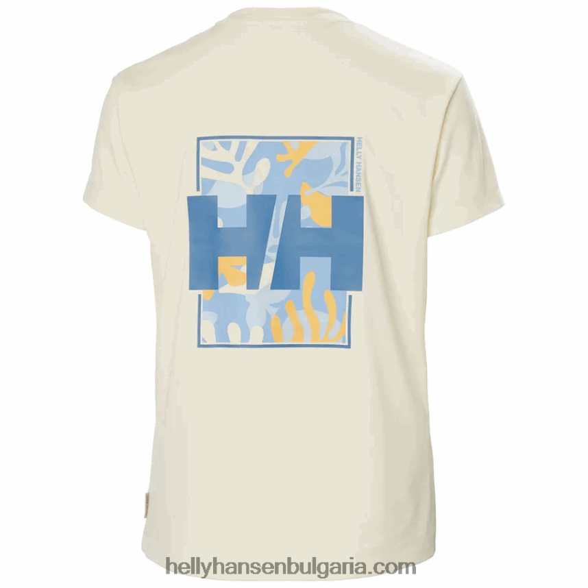 Жени дамска тениска с рециклирана графика skog 80V22D1960 океан мелан Helly-Hansen