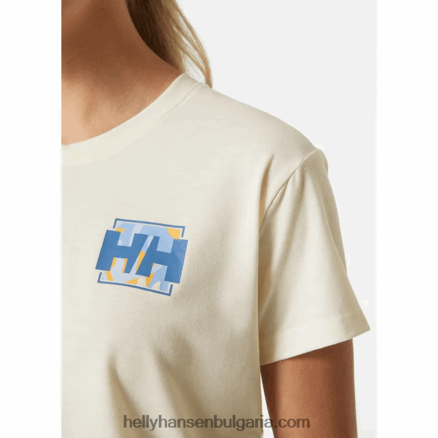 Жени дамска тениска с рециклирана графика skog 80V22D1960 океан мелан Helly-Hansen
