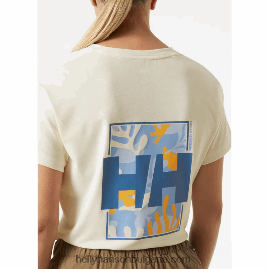 Жени дамска тениска с рециклирана графика skog 80V22D1960 океан мелан Helly-Hansen