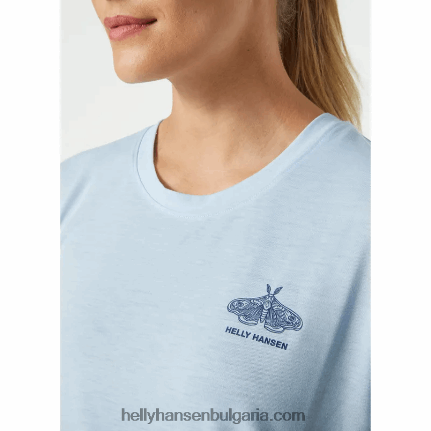 Жени дамска тениска с рециклирана графика skog 80V22D1961 сняг Helly-Hansen