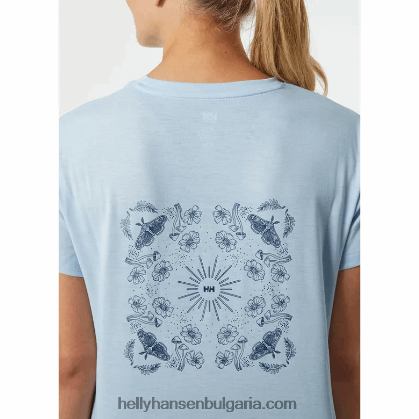 Жени дамска тениска с рециклирана графика skog 80V22D1961 сняг Helly-Hansen