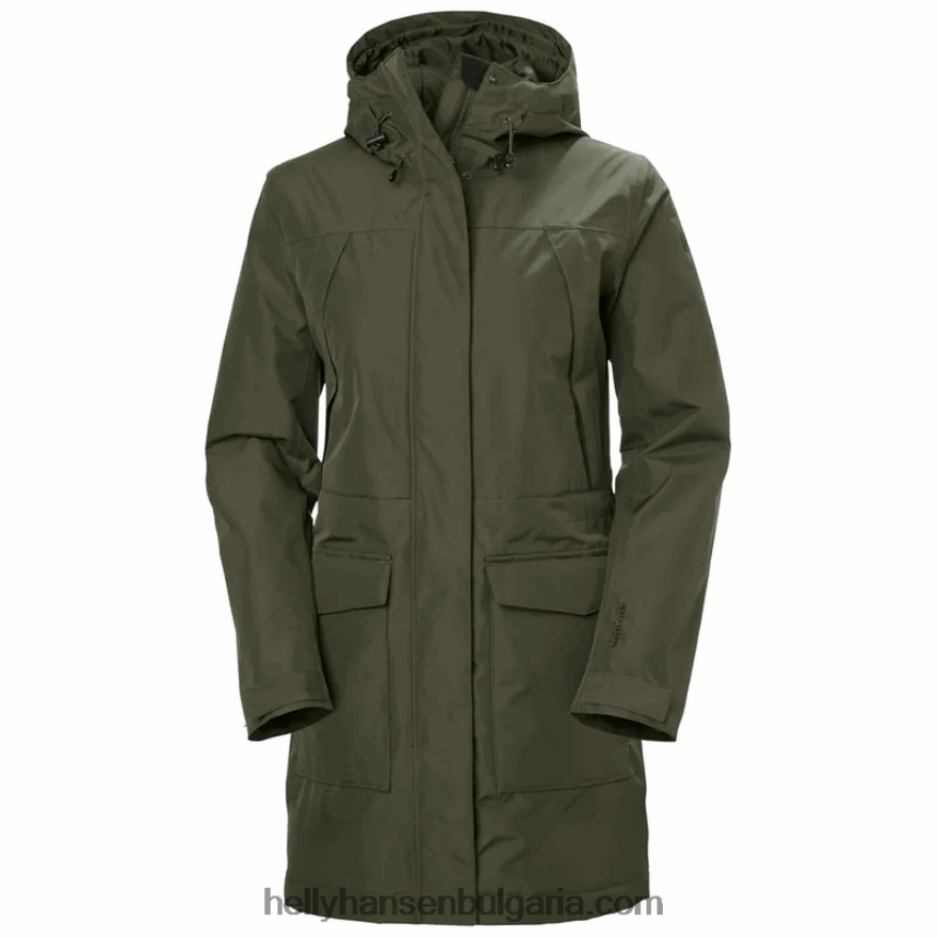 Жени дамска изолирана зимна парка frida 80V22D2634 сив меланг/тъмносиньо Helly-Hansen