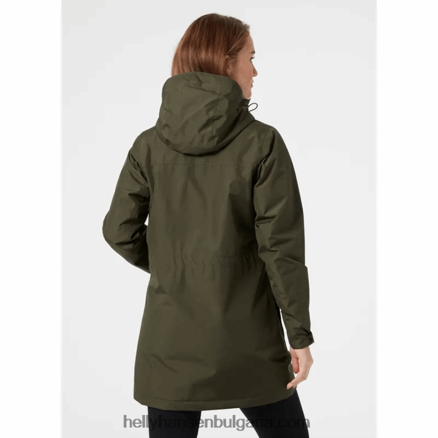 Жени дамска изолирана зимна парка frida 80V22D2634 сив меланг/тъмносиньо Helly-Hansen