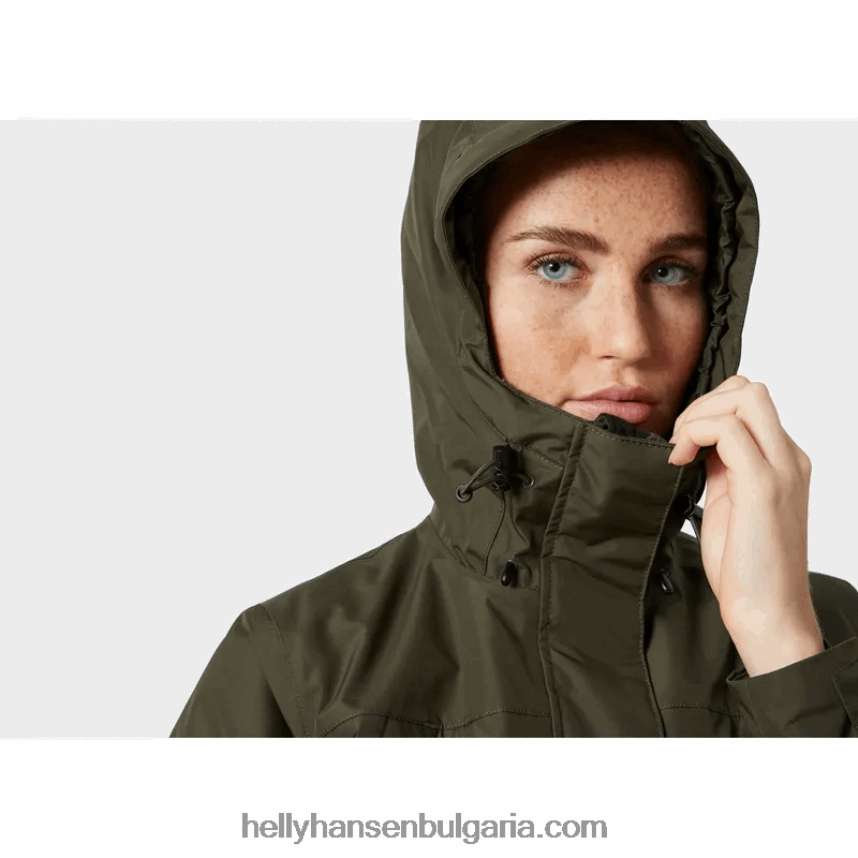 Жени дамска изолирана зимна парка frida 80V22D2634 сив меланг/тъмносиньо Helly-Hansen