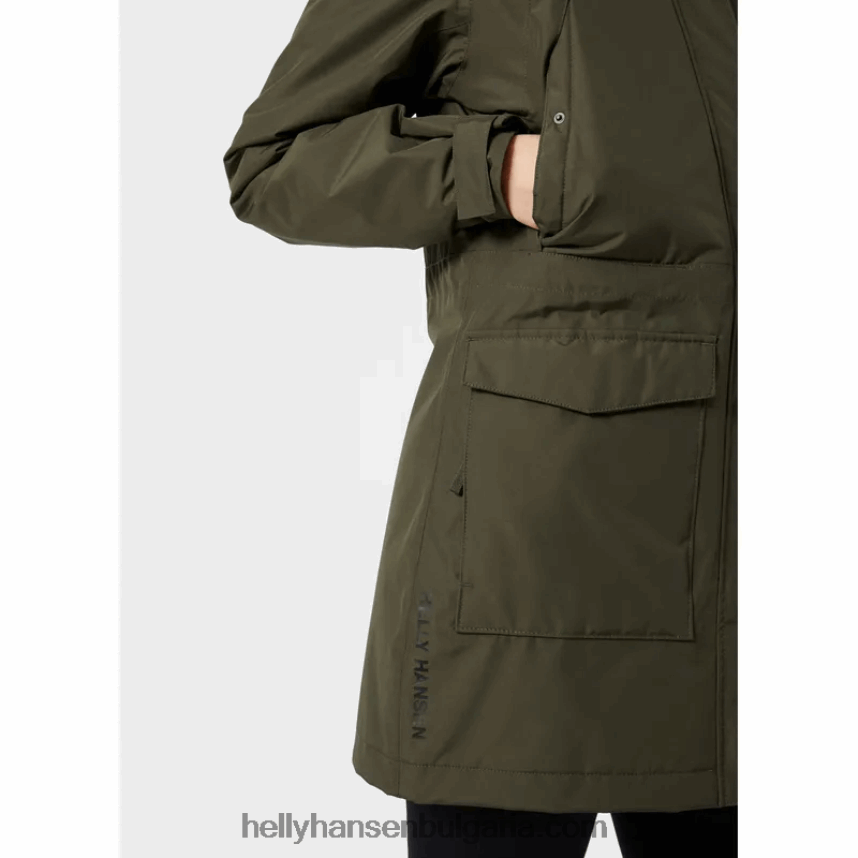 Жени дамска изолирана зимна парка frida 80V22D2634 сив меланг/тъмносиньо Helly-Hansen