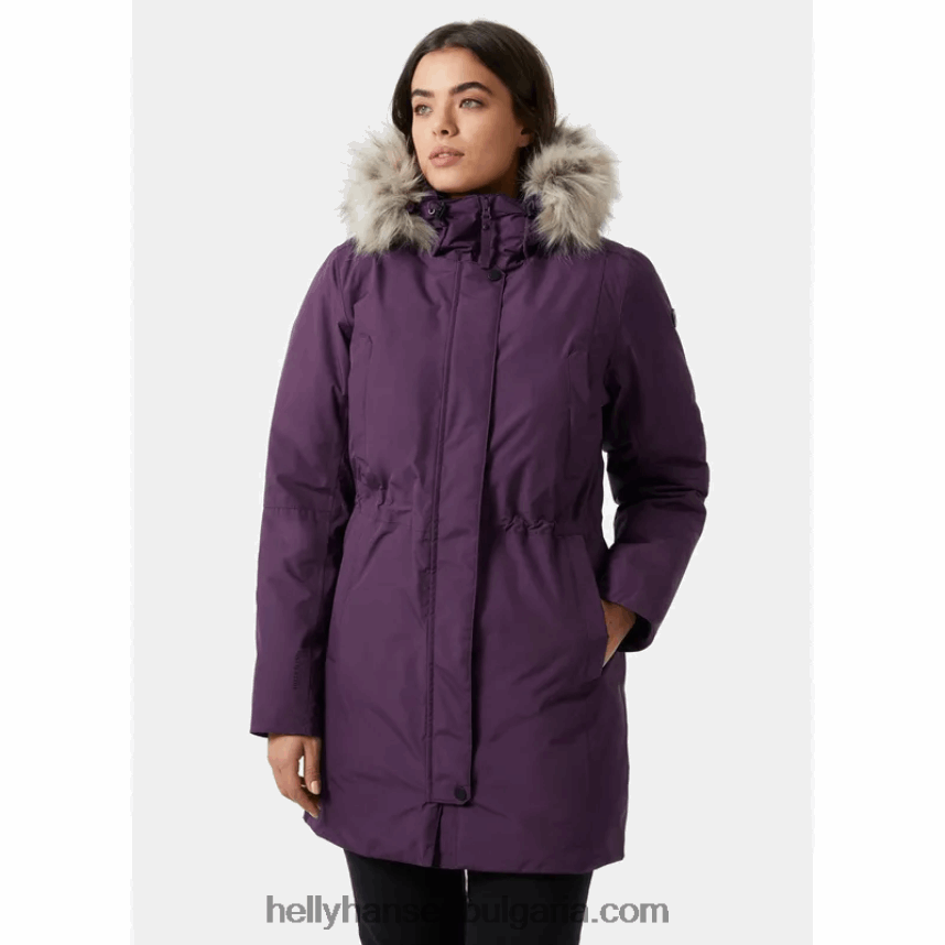 Жени дамска изолирана зимна парка senja 80V22D2629 черно/морско синьо Helly-Hansen