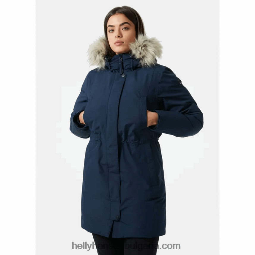 Жени дамска изолирана зимна парка senja 80V22D2633 черен/сив меланг Helly-Hansen
