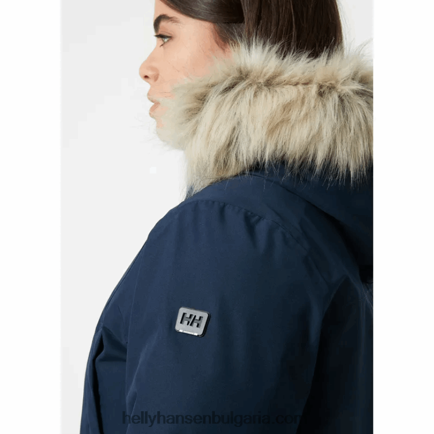 Жени дамска изолирана зимна парка senja 80V22D2633 черен/сив меланг Helly-Hansen