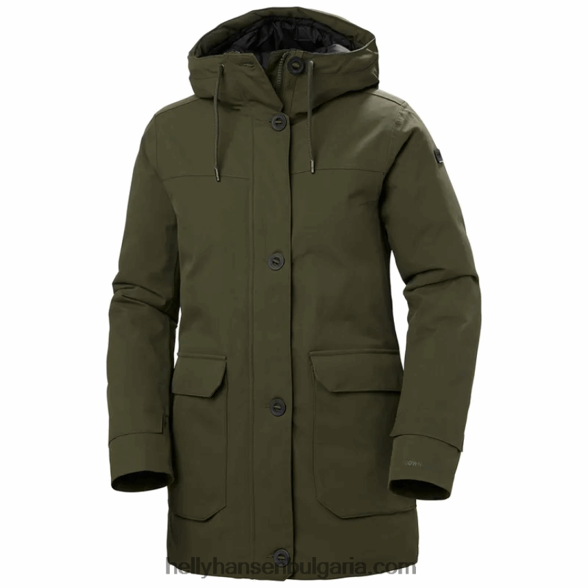 Жени дамска градска лабораторна пухена парка 80V22D1606 военноморски флот Helly-Hansen