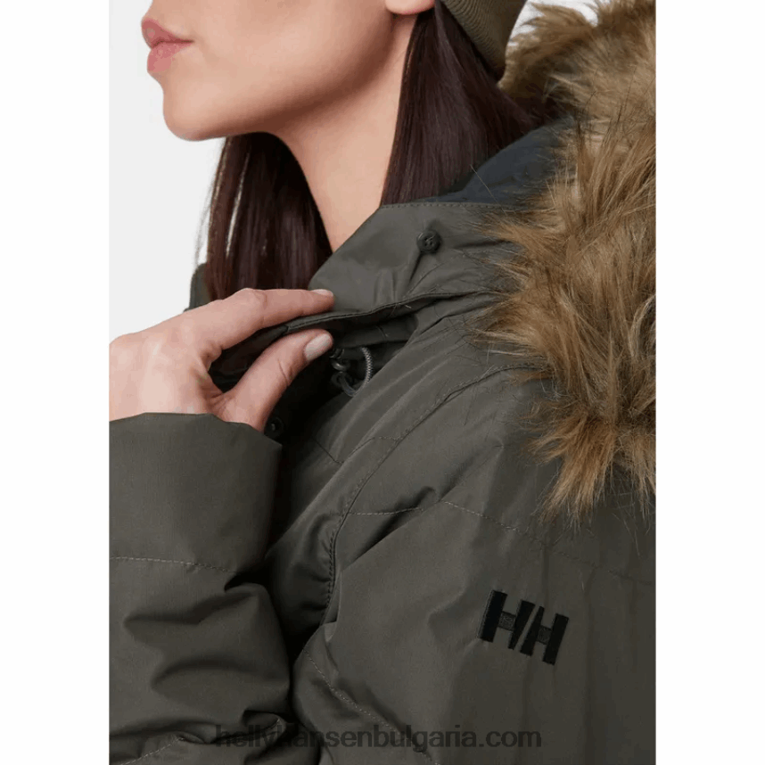 Жени дамска пухена парка aden 80V22D1603 червен Helly-Hansen