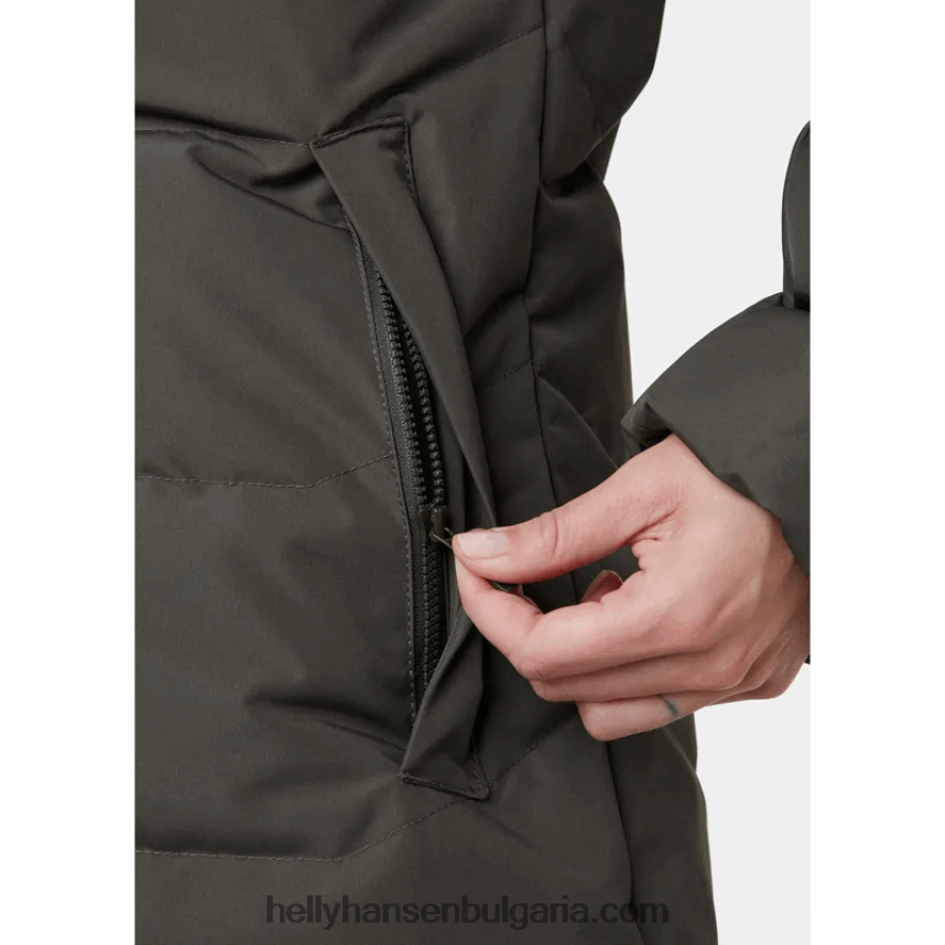 Жени дамска пухена парка aden 80V22D1603 червен Helly-Hansen